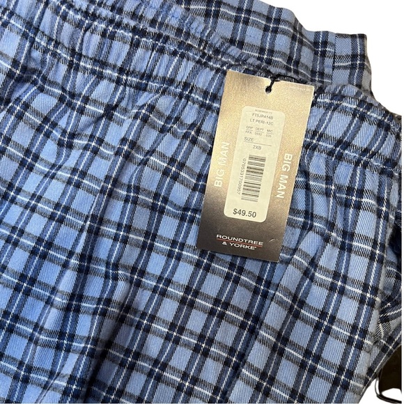 NWT $50 2XB Men’s Roundtree & York Pajama Pants - Picture 3 of 6